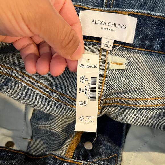 Alexa Chung for Madewell High-Rise Straight Jean in Allendale Wash Size 28 New - Picture 8 of 9